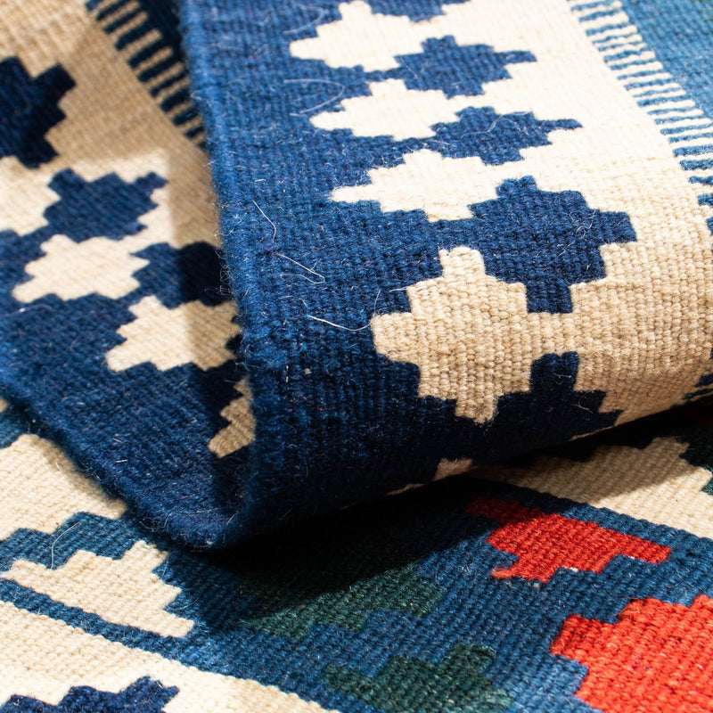 Kelim tapijt - Oosters vierkant  - 104 x 98 cm - blauw