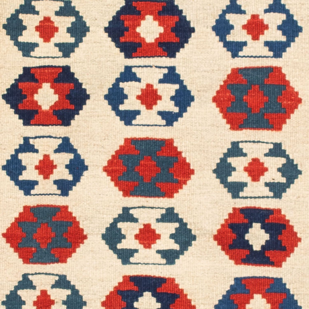 Kelim tapijt - Oosters vierkant  - 103 x 103 cm - beige