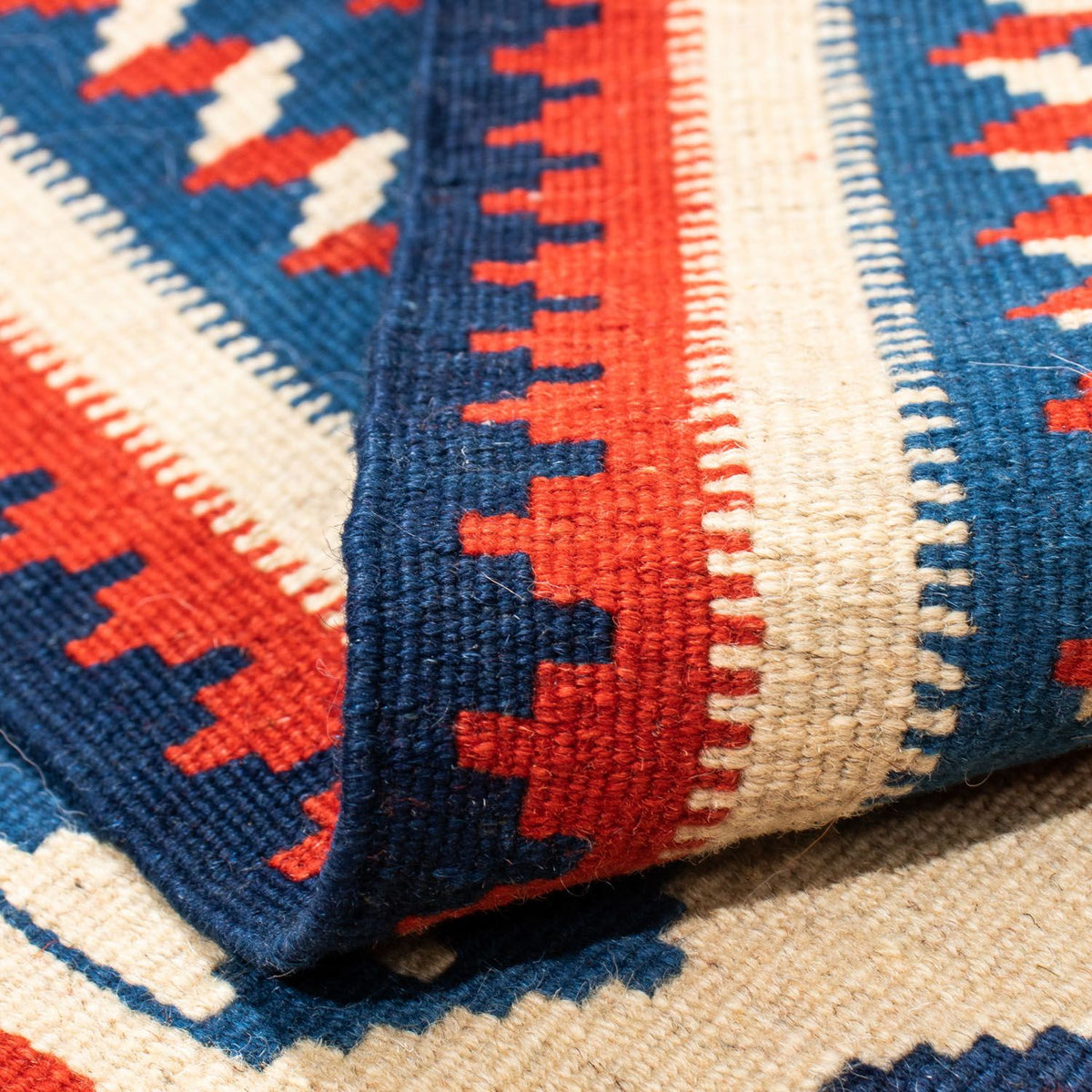 Kelim tapijt - Oosters vierkant  - 103 x 103 cm - beige