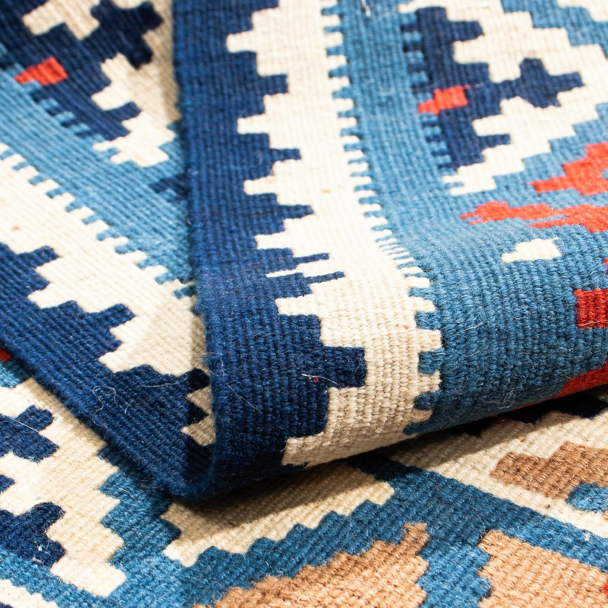 Kelim tapijt - Oosters vierkant  - 101 x 96 cm - veelkleurig