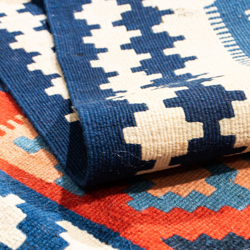 Kelim tapijt - Oosters vierkant  - 118 x 102 cm - blauw