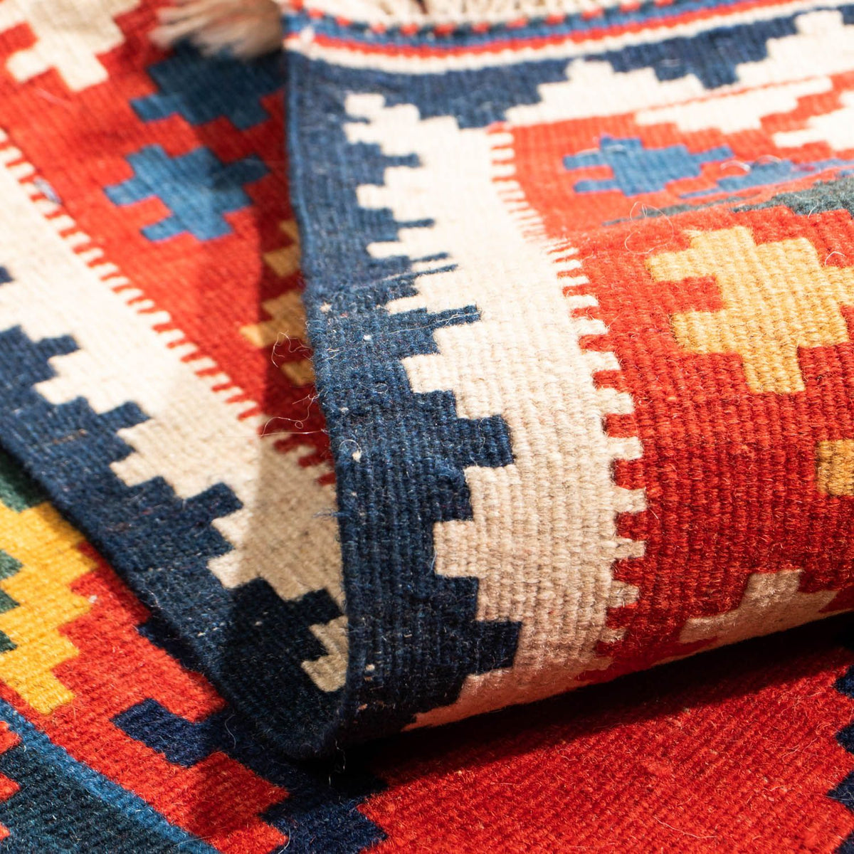 Kelim tapijt - Oosters vierkant  - 113 x 110 cm - rood