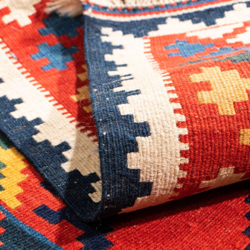 Kelim tapijt - Oosters vierkant  - 113 x 110 cm - rood