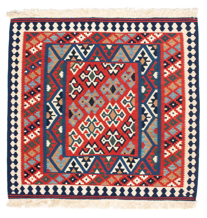 Kelim tapijt - Oosters vierkant  - 108 x 101 cm - rood