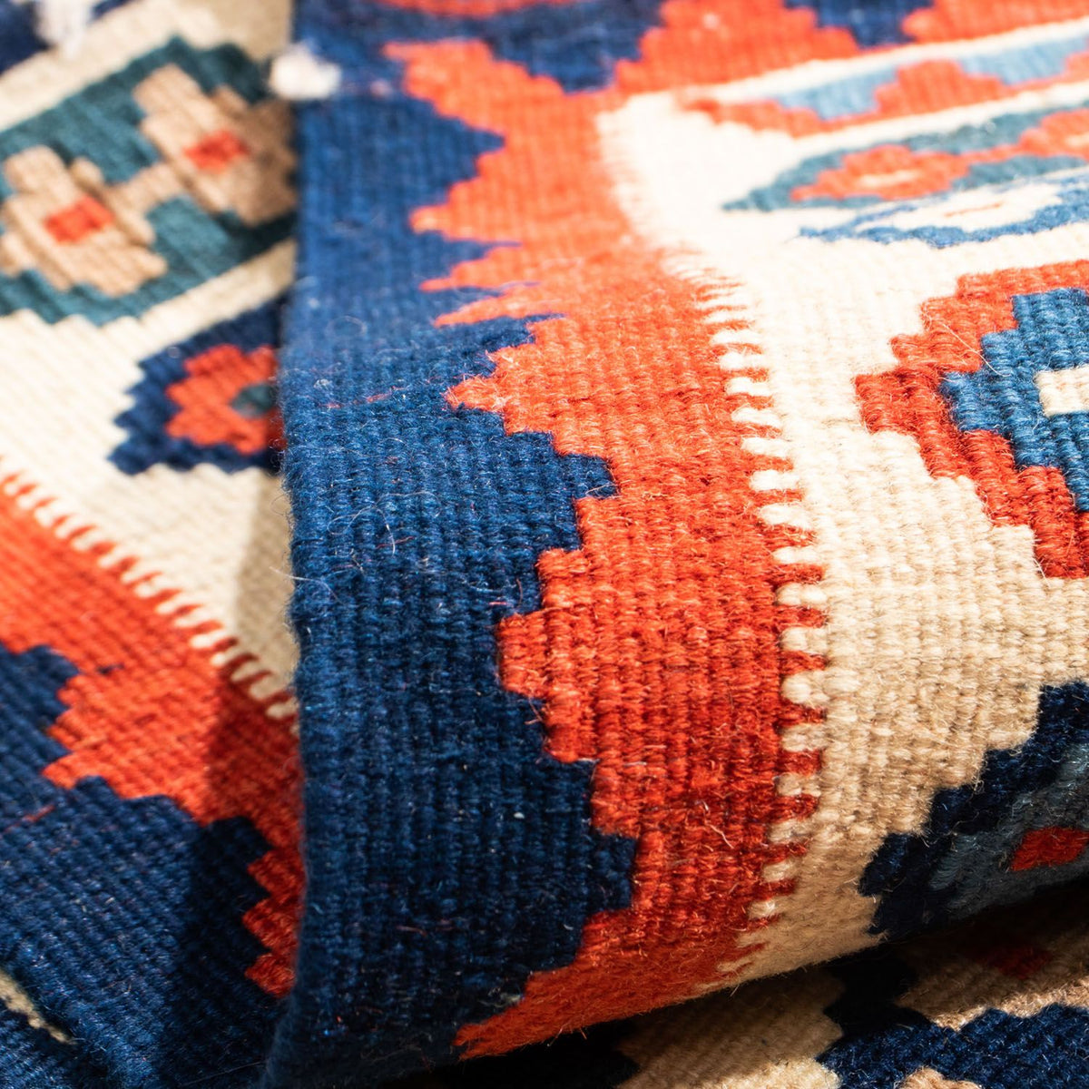 Kelim tapijt - Oosters vierkant  - 104 x 102 cm - beige