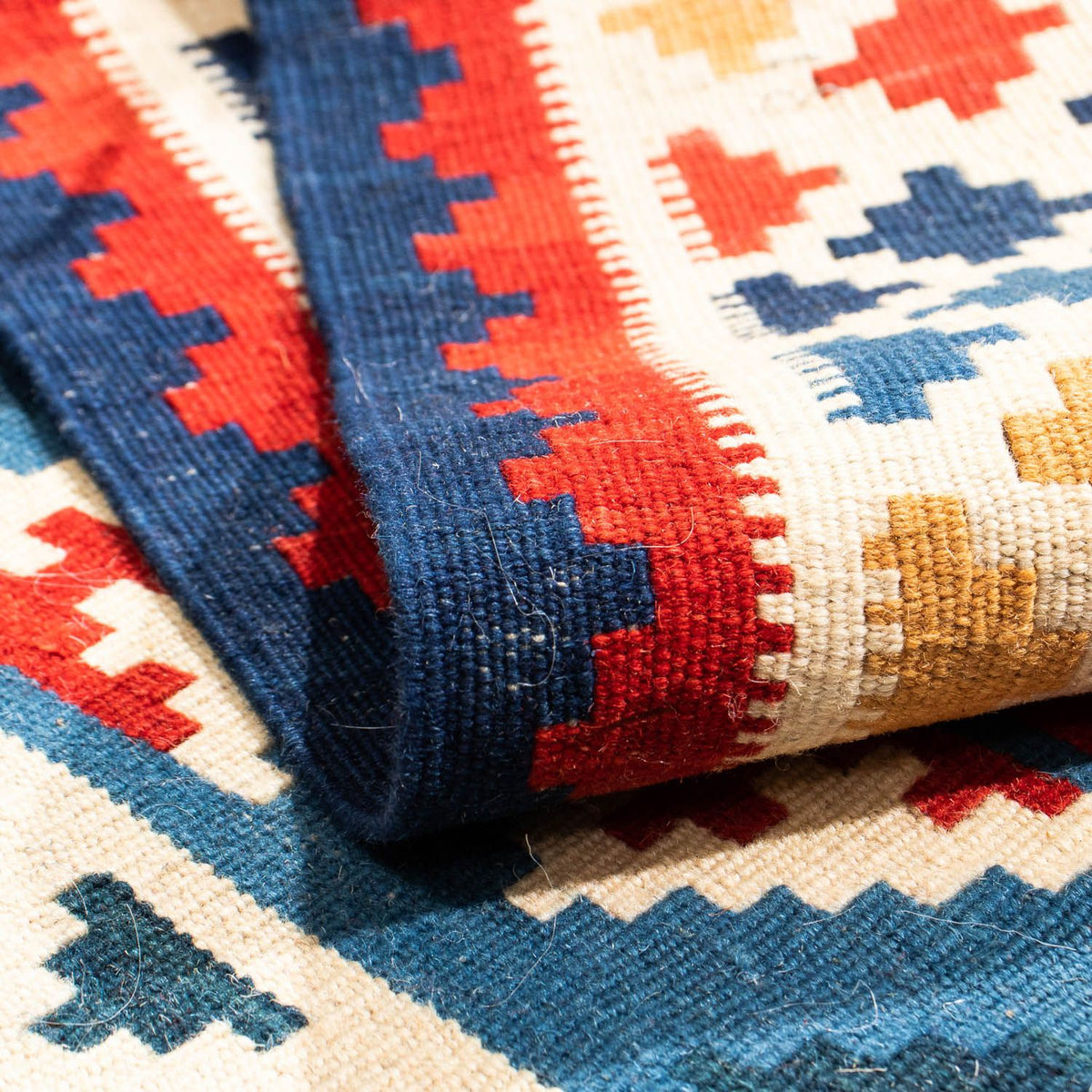 Kelim tapijt - Oosters vierkant  - 105 x 104 cm - veelkleurig