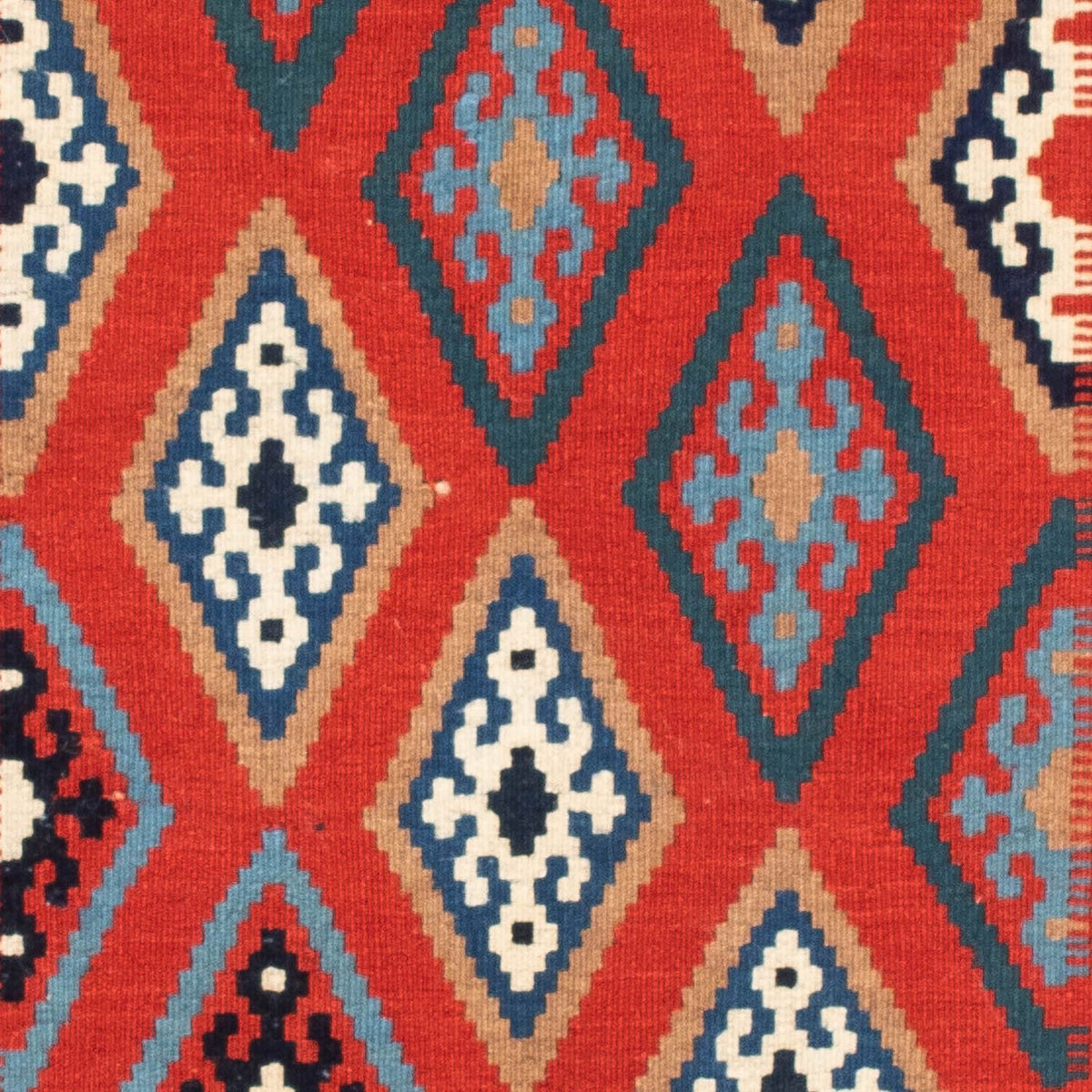 Kelim tapijt - Oosters vierkant  - 100 x 98 cm - blauw