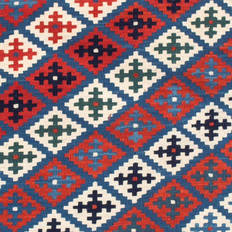 Kelim tapijt - Oosters vierkant  - 105 x 103 cm - blauw