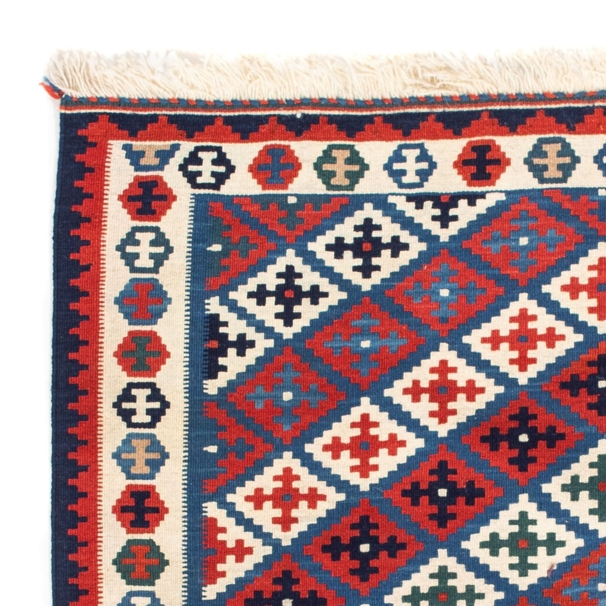 Kelim tapijt - Oosters vierkant  - 105 x 103 cm - blauw