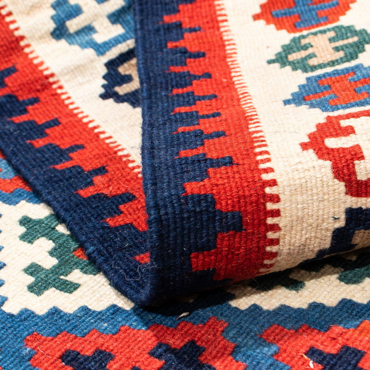 Kelim tapijt - Oosters vierkant  - 105 x 103 cm - blauw