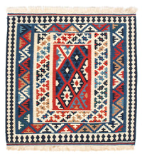 Kelim tapijt - Oosters vierkant  - 103 x 103 cm - blauw