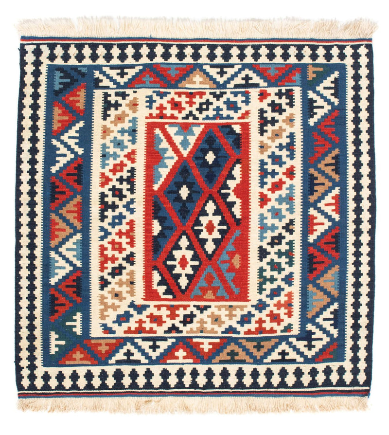 Kelim tapijt - Oosters vierkant  - 103 x 103 cm - blauw