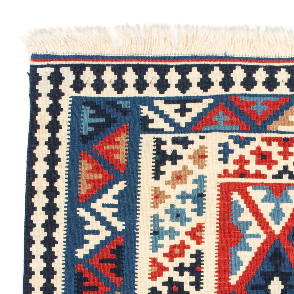 Kelim tapijt - Oosters vierkant  - 103 x 103 cm - blauw