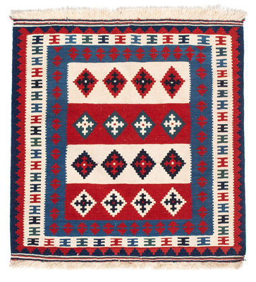 Kelim tapijt - Oosters vierkant  - 106 x 103 cm - blauw