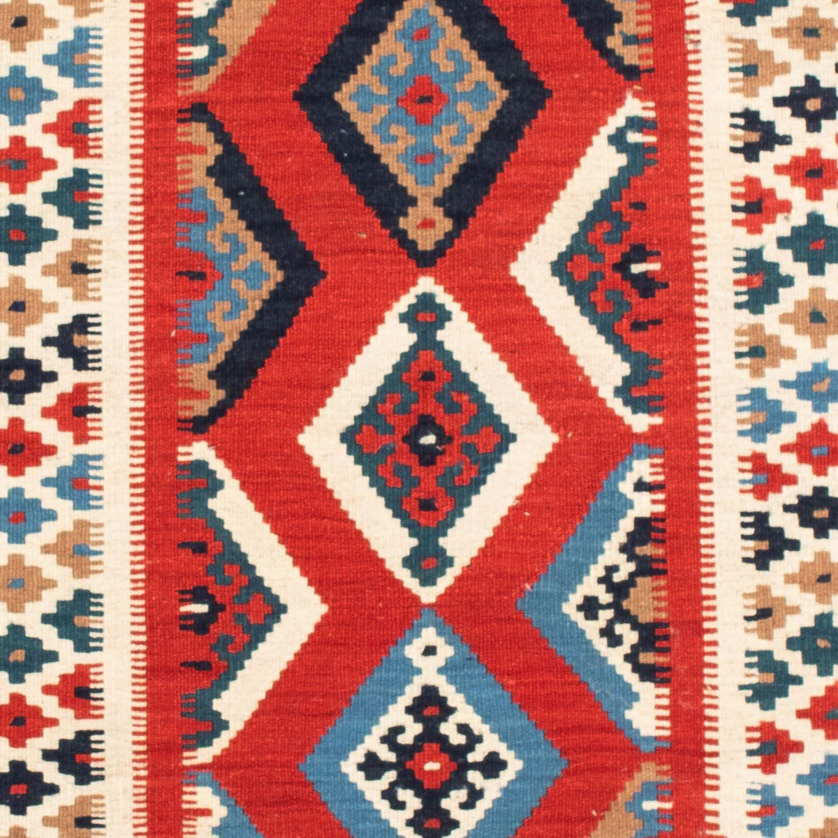 Kelim tapijt - Oosters vierkant  - 105 x 102 cm - rood