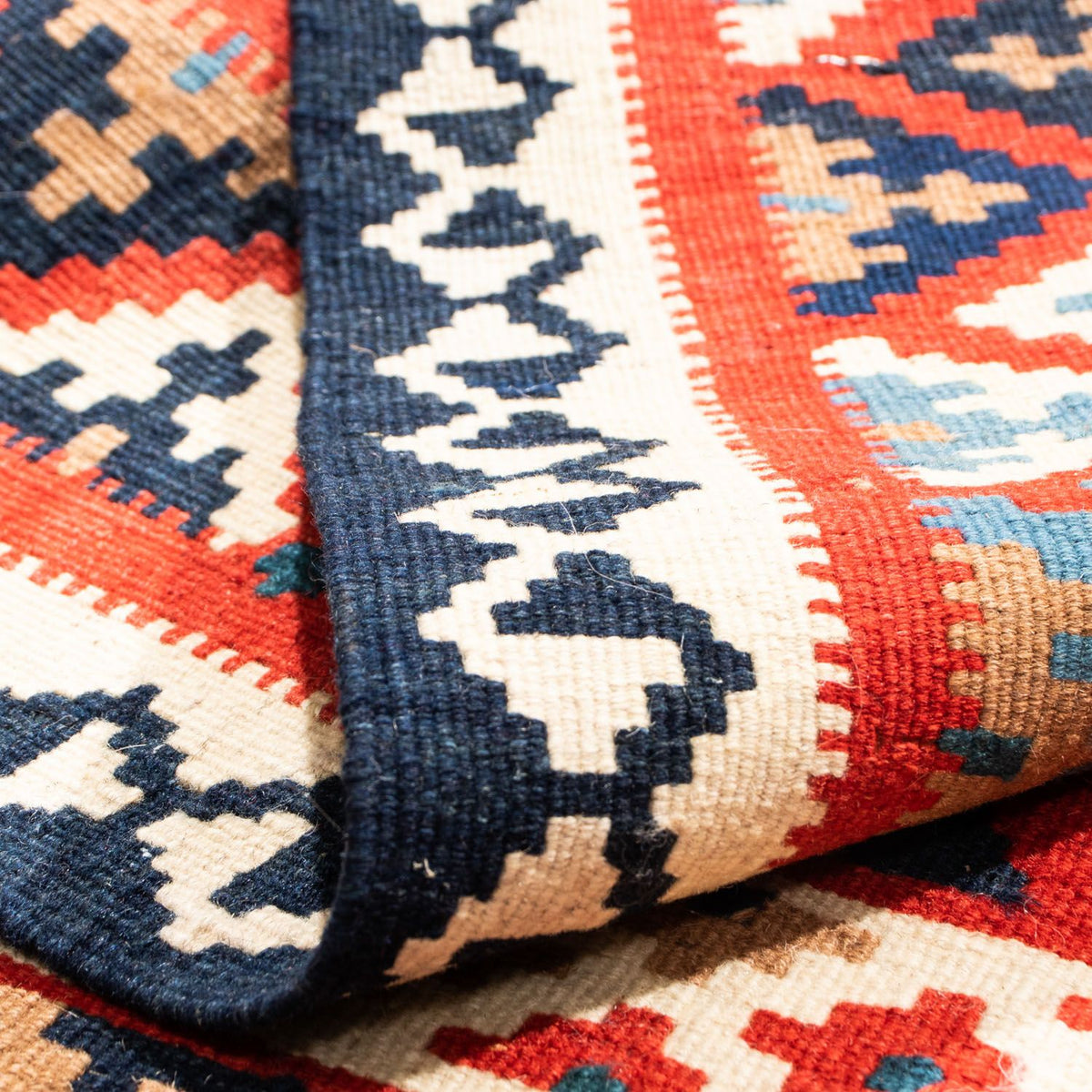 Kelim tapijt - Oosters vierkant  - 105 x 102 cm - rood