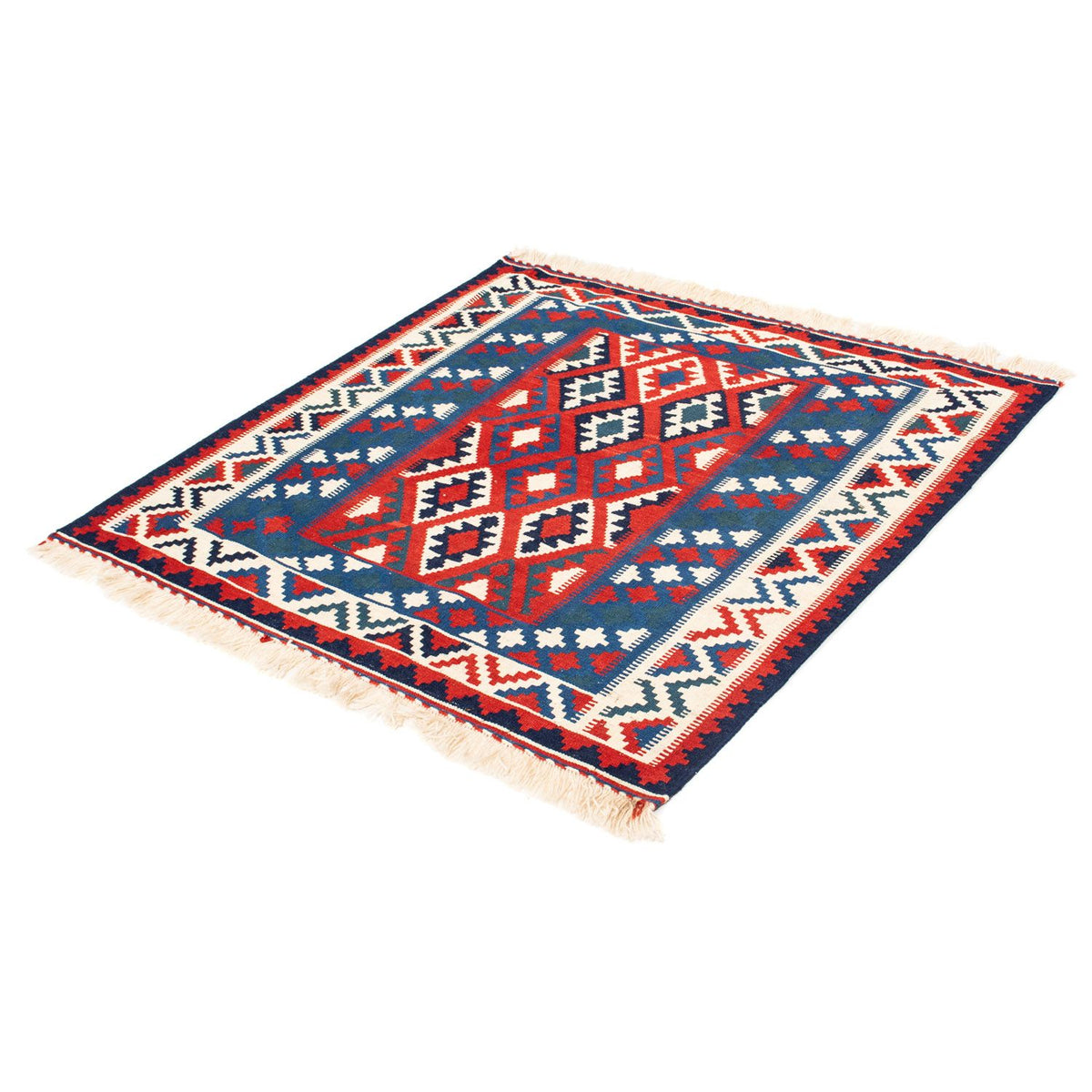 Kelim tapijt - Oosters vierkant  - 104 x 103 cm - donkerblauw