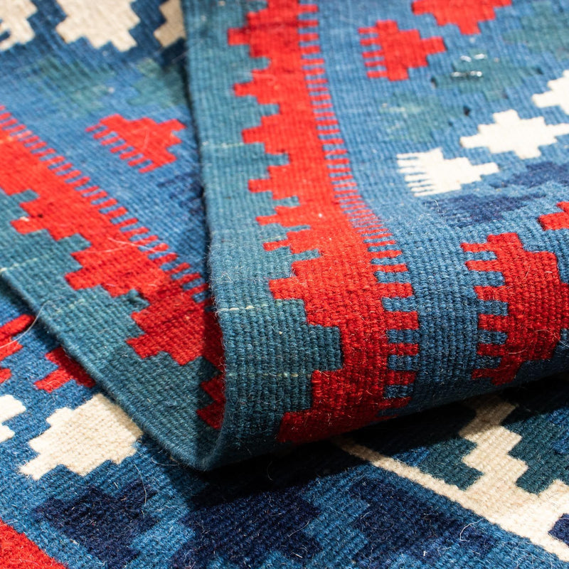 Kelim tapijt - Oosters vierkant  - 104 x 100 cm - donkerblauw