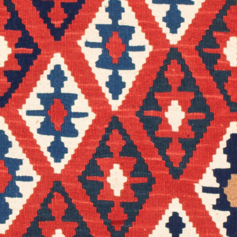 Kelim tapijt - Oosters vierkant  - 102 x 100 cm - blauw