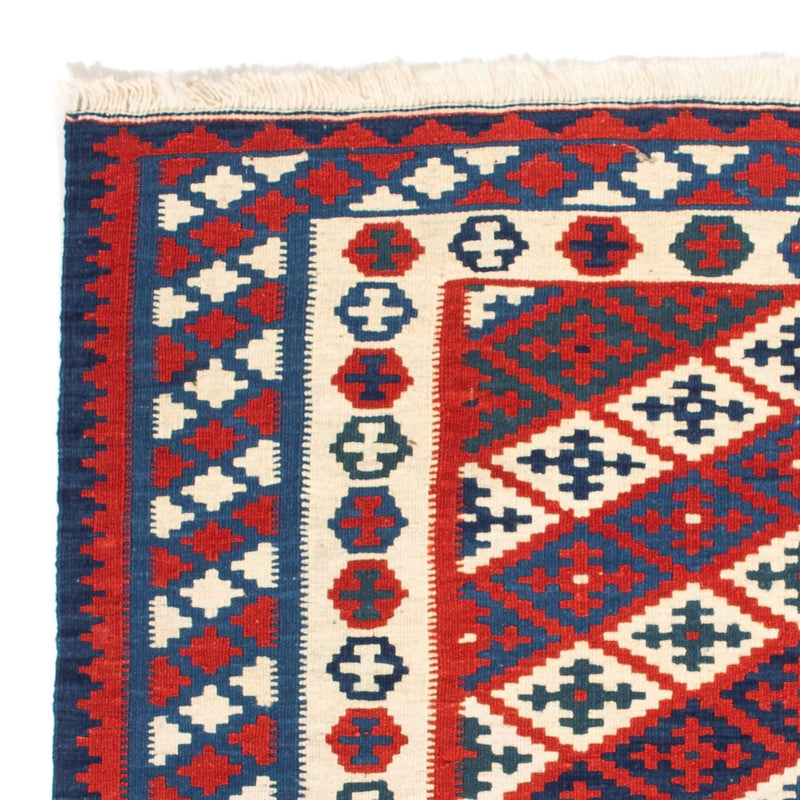 Kelim tapijt - Oosters vierkant  - 102 x 102 cm - donkerrood