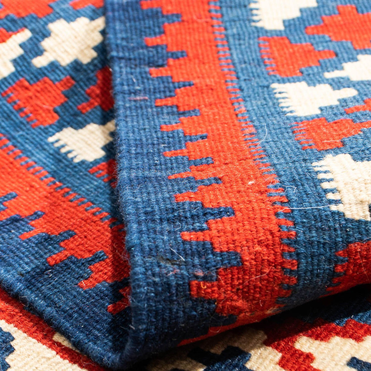 Kelim tapijt - Oosters vierkant  - 102 x 102 cm - donkerrood