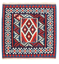 Kelim tapijt - Oosters vierkant  - 100 x 100 cm - rood