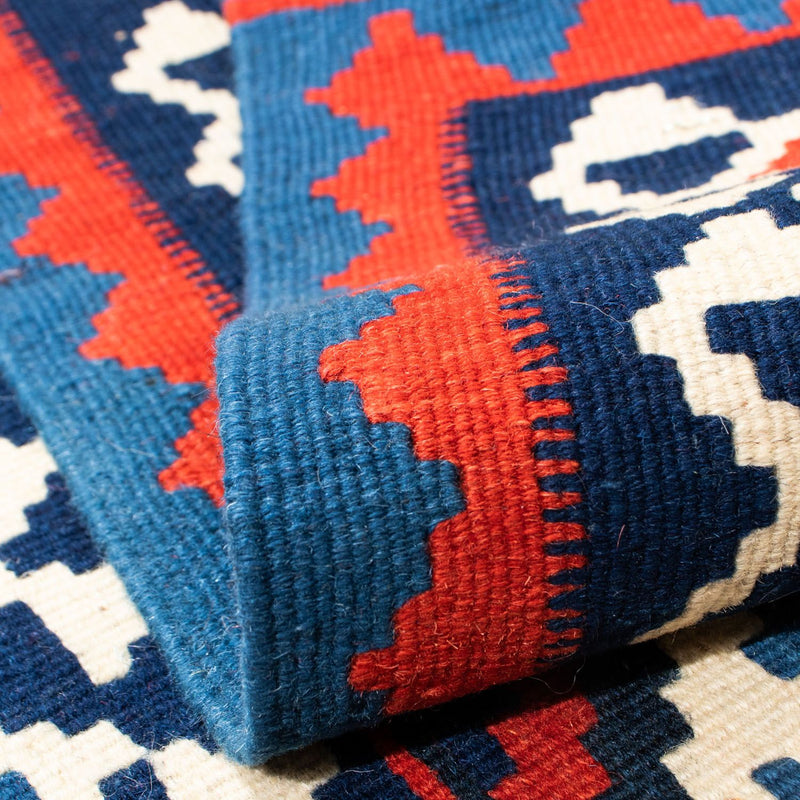 Kelim tapijt - Oosters vierkant  - 100 x 100 cm - rood