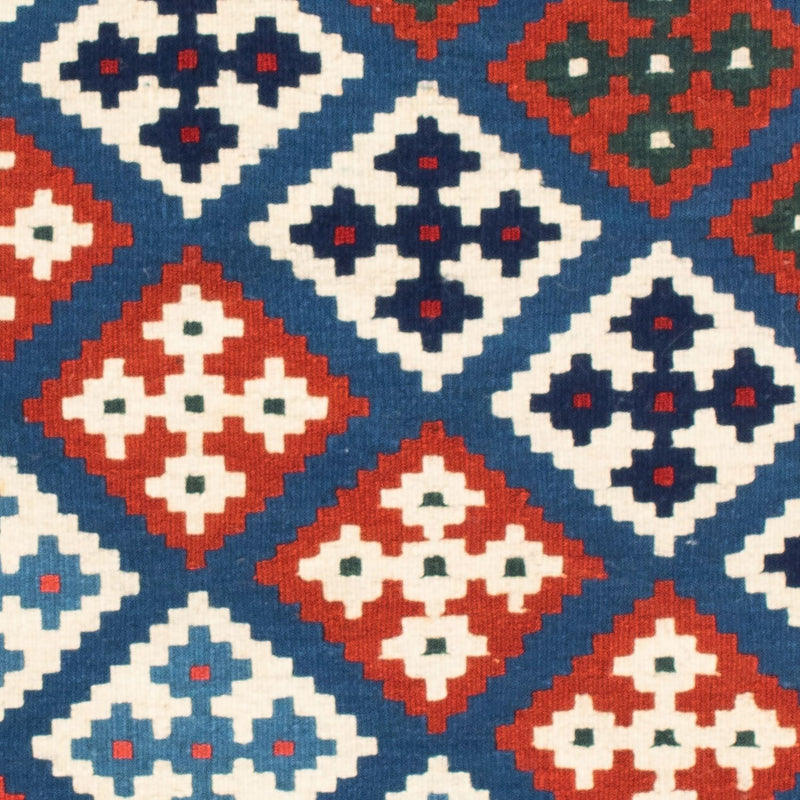 Kelim tapijt - Oosters vierkant  - 104 x 101 cm - blauw