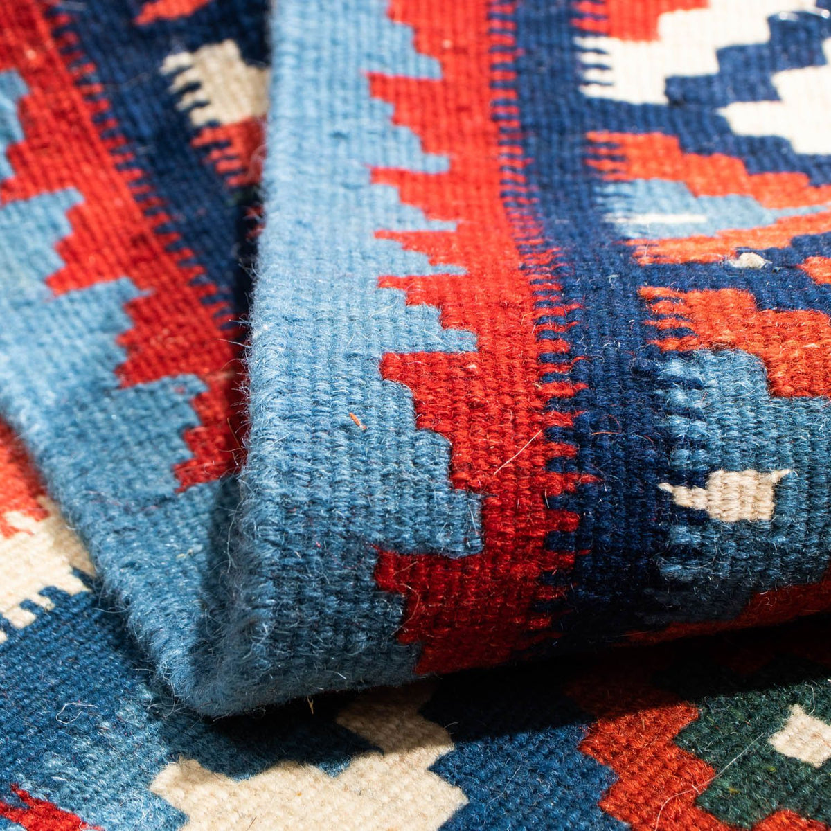 Kelim tapijt - Oosters vierkant  - 104 x 101 cm - blauw