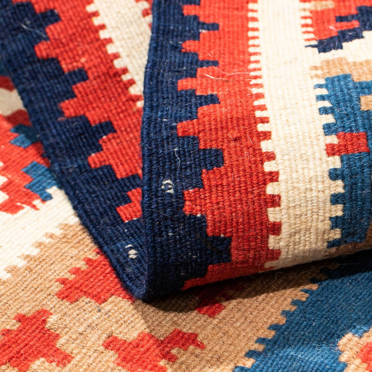 Kelim tapijt - Oosters vierkant  - 104 x 102 cm - blauw