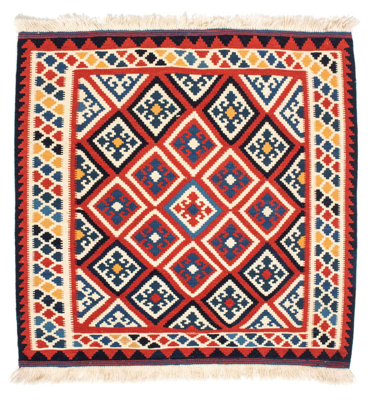 Kelim tapijt - Oosters vierkant  - 106 x 105 cm - rood