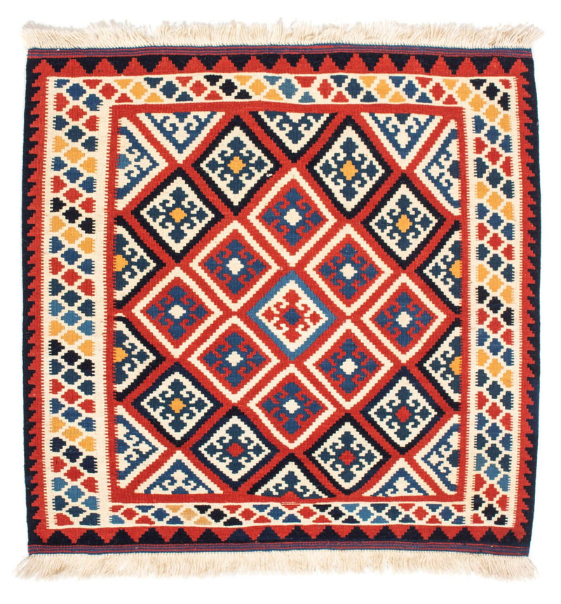 Kelim tapijt - Oosters vierkant  - 106 x 105 cm - rood