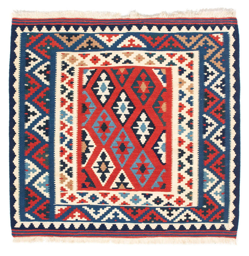 Kelim tapijt - Oosters vierkant  - 104 x 100 cm - donkerblauw