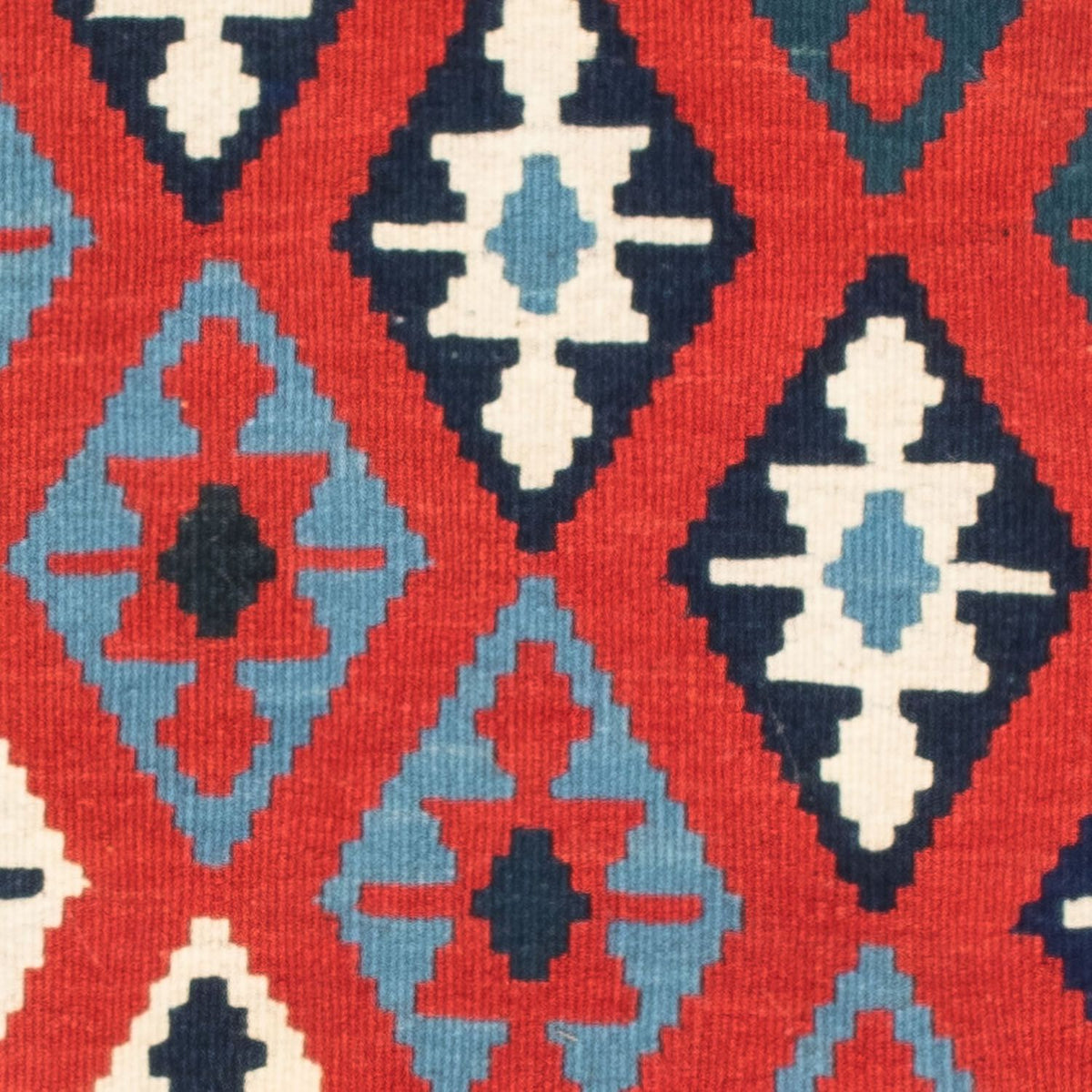 Kelim tapijt - Oosters vierkant  - 104 x 100 cm - donkerblauw