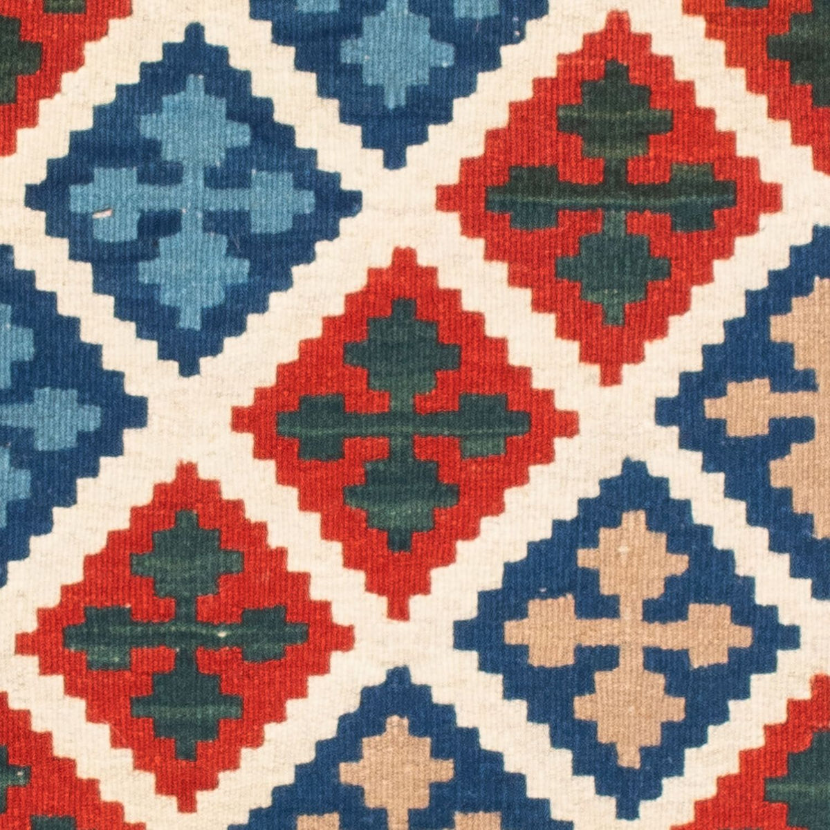 Kelim tapijt - Oosters vierkant  - 103 x 100 cm - donkerblauw