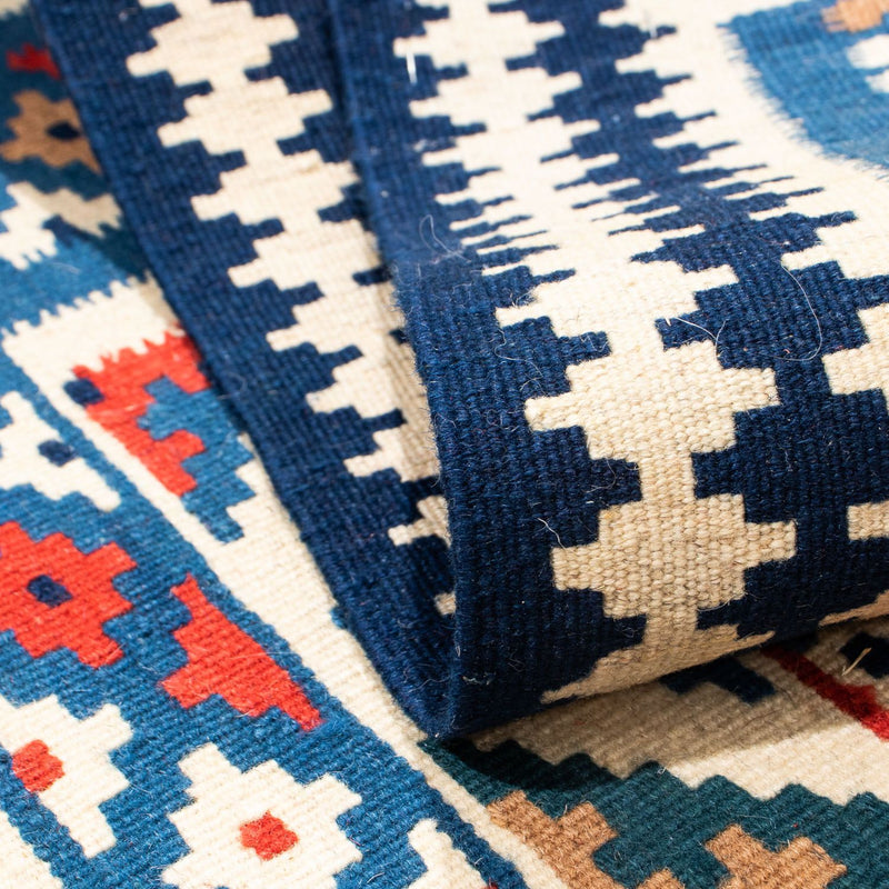 Kelim tapijt - Oosters vierkant  - 99 x 95 cm - donkerblauw