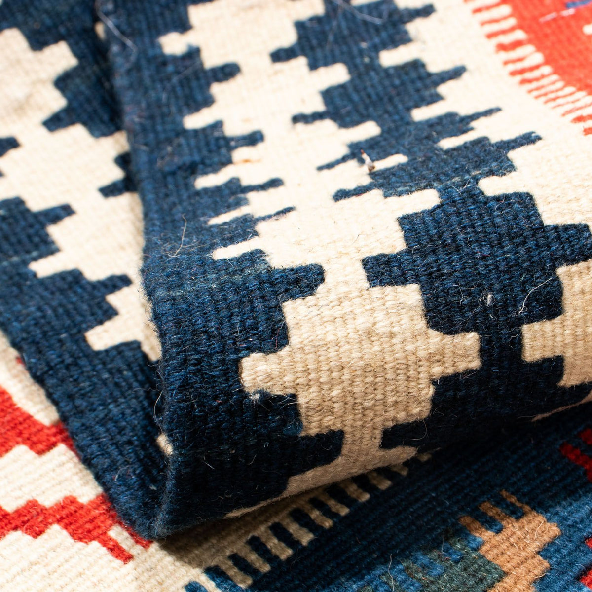 Kelim tapijt - Oosters vierkant  - 104 x 99 cm - rood