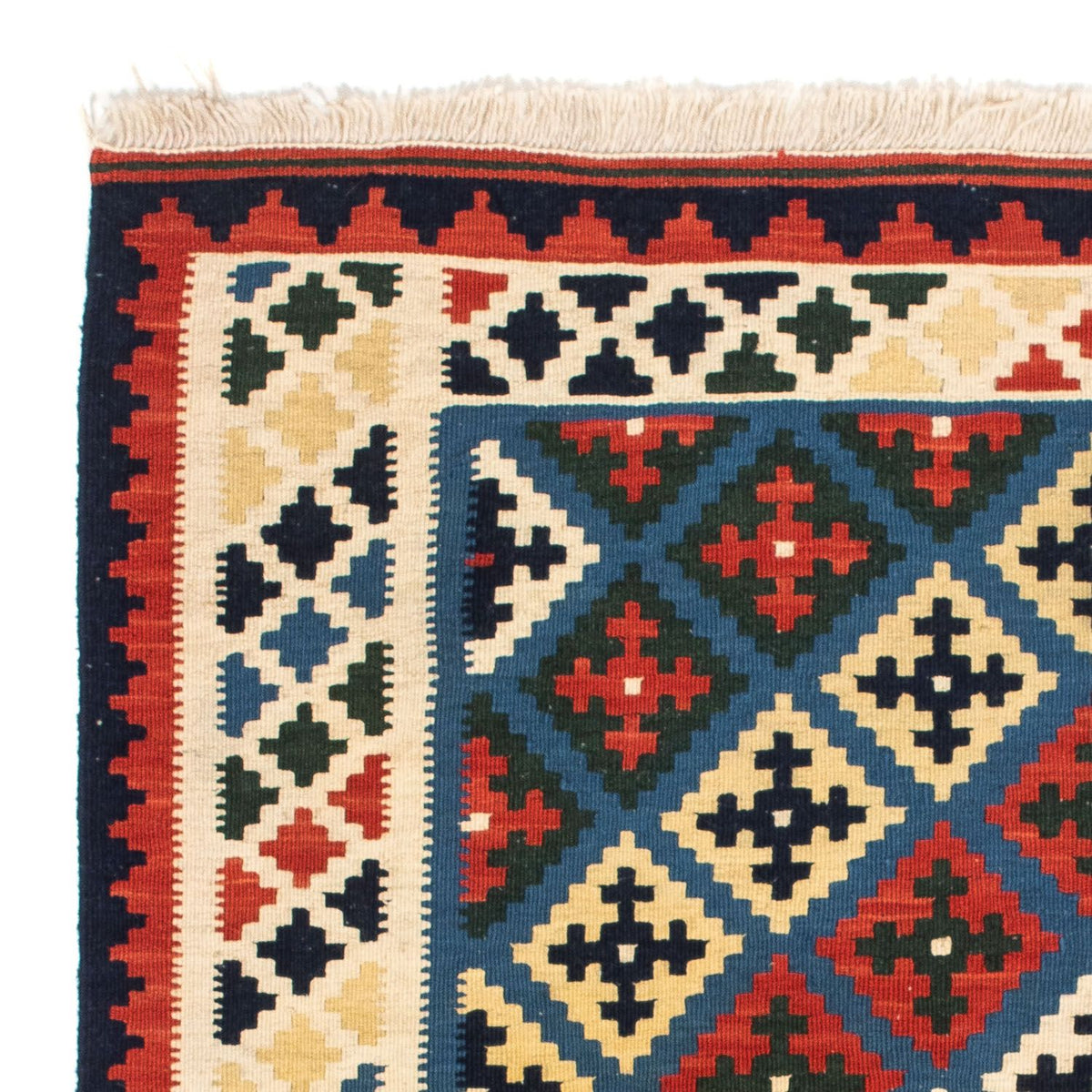 Kelim tapijt - Oosters vierkant  - 104 x 100 cm - donkerblauw