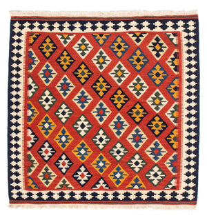 Kelim tapijt - Oosters vierkant  - 106 x 103 cm - rood