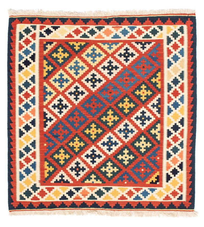 Kelim tapijt - Oosters vierkant  - 106 x 102 cm - donkerrood