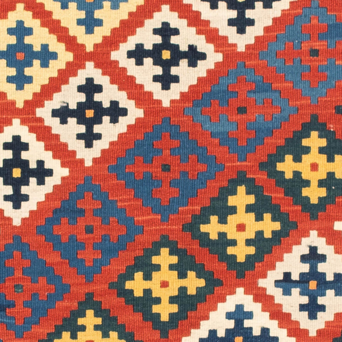 Kelim tapijt - Oosters vierkant  - 106 x 102 cm - donkerrood