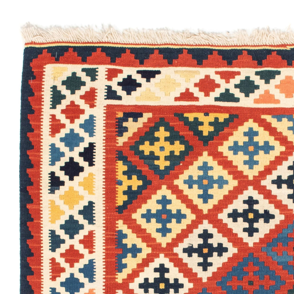 Kelim tapijt - Oosters vierkant  - 106 x 102 cm - donkerrood