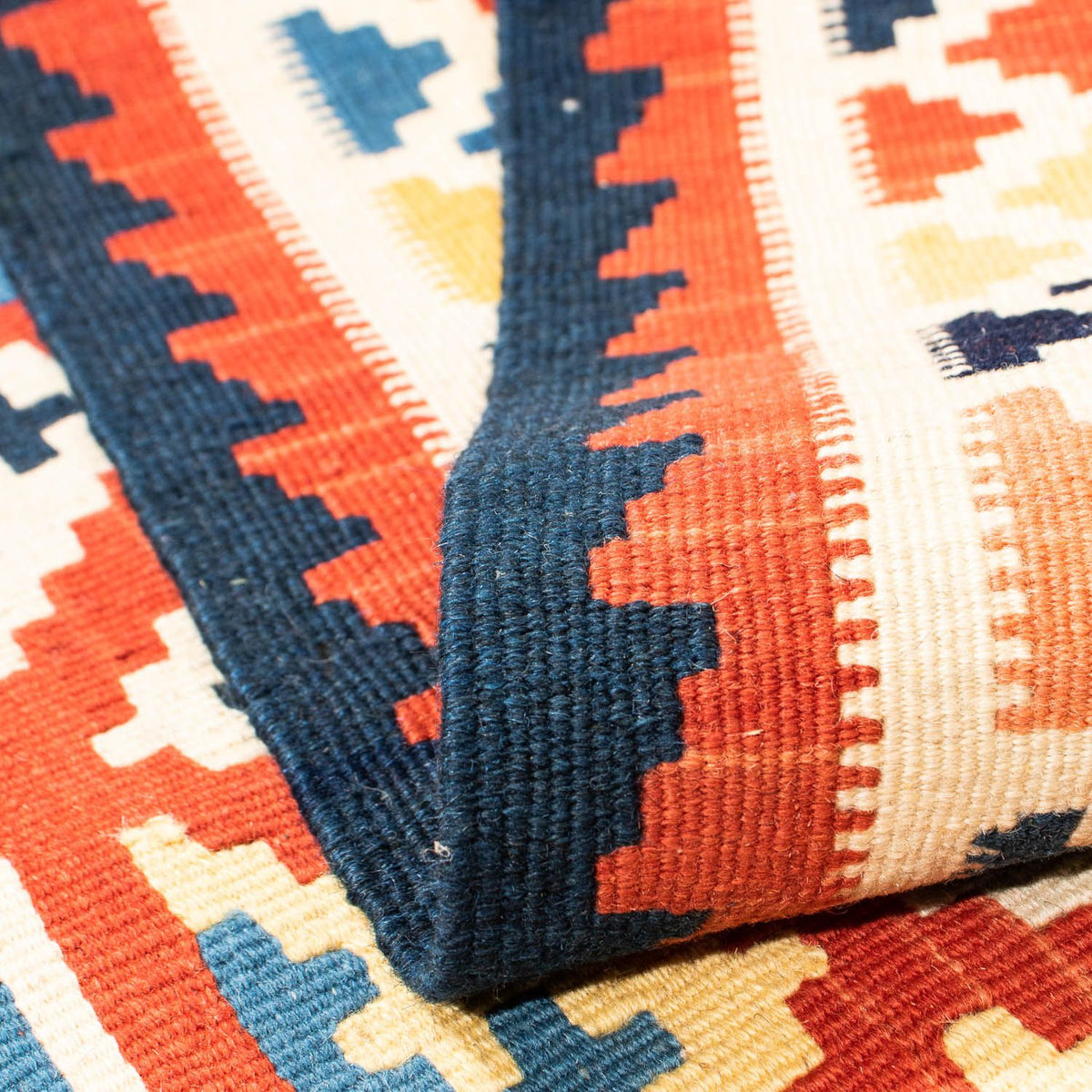 Kelim tapijt - Oosters vierkant  - 106 x 102 cm - donkerrood