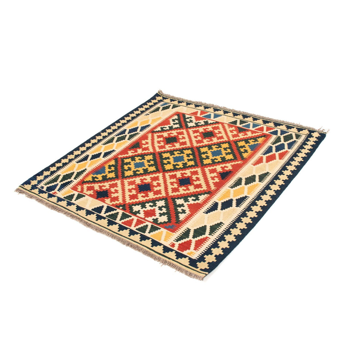 Kelim tapijt - Oosters vierkant  - 103 x 101 cm - beige
