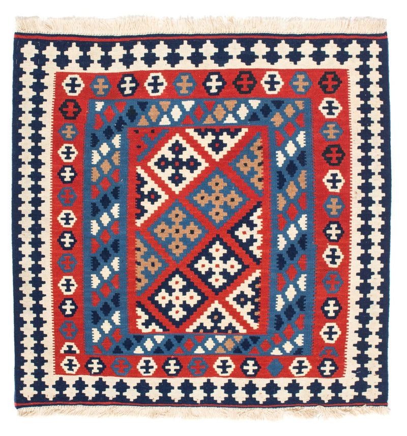 Kelim tapijt - Oosters vierkant  - 103 x 101 cm - rood