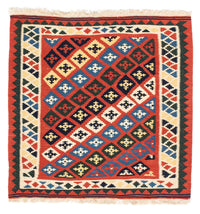 Kelim tapijt - Oosters vierkant  - 97 x 94 cm - rood