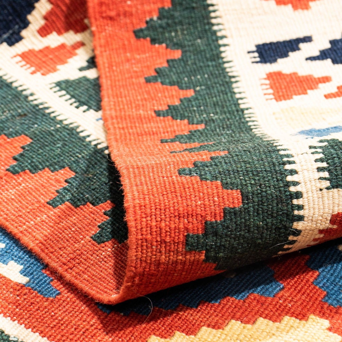 Kelim tapijt - Oosters vierkant  - 97 x 94 cm - rood