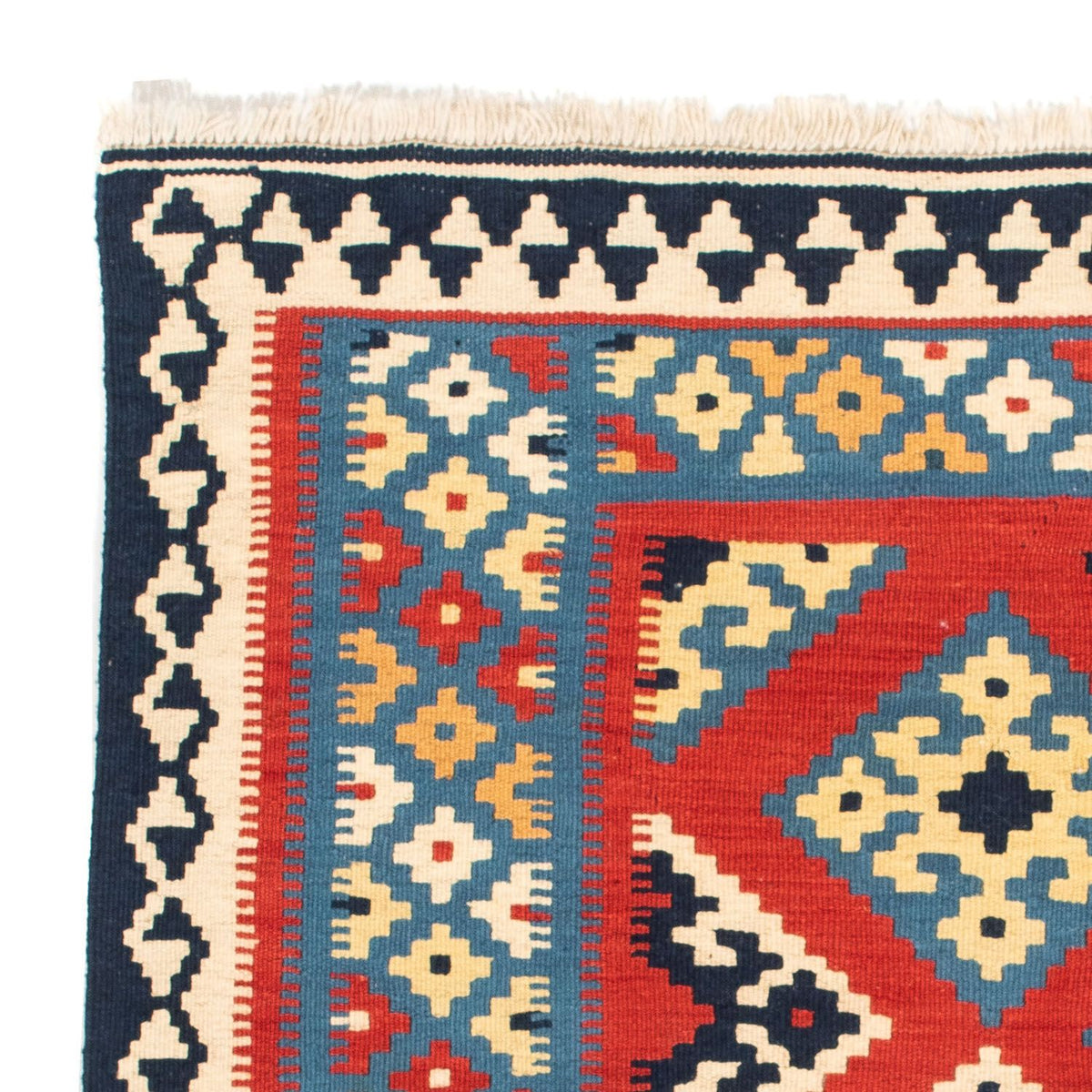 Kelim tapijt - Oosters vierkant  - 105 x 105 cm - rood