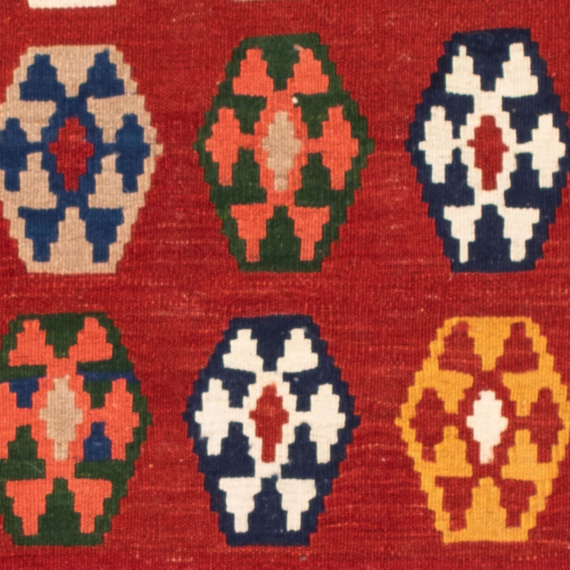 Kelim tapijt - Oosters vierkant  - 96 x 95 cm - donkerrood