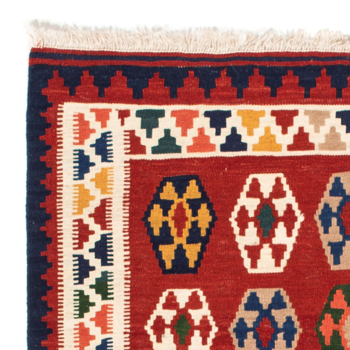 Kelim tapijt - Oosters vierkant  - 96 x 95 cm - donkerrood